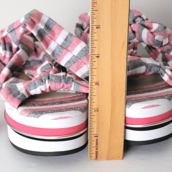 Zara Abierto Tac Tie Strap Platform Sandals. - Picture 4 of 11